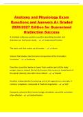 Anatomy and Physiology Exam&NewLine;Questions and Answers A&plus; Graded&NewLine;2026&sol;2027 Edition for Guaranteed&NewLine;Distinction Success&NewLine;A standard reference position used for describing location and&NewLine;directions on the human body&period; - Anatomical Position&NewLine;The basic unit that m