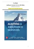 Test Bank Auditing & Assurance Services&comma; 9th Edition by Timothy Louwers&comma; Jerry Strawser All &NewLine;Chapters Covered&vert; Latest Edition&vert; 100&percnt; Verified Answers