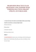 PHARM HESI PRACTICE EXAM&NewLine;QUESTIONS AND ANSWERS WITH&NewLine;VERIFIED SOLUTIONS 2026&sol;2027&NewLine;UPDATE&period; JUST RELEASED