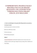 COMPREHENSIVE PHARMACOLOGY&NewLine;HESI PRACTICE EXAM 2026&sol;2027&NewLine;QUESTIONS AND ANSWERS WITH&NewLine;VERIFIED SOLUTIONS 2026&sol;2027&NewLine;UPDATE&period; JUST RELEASED