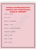 Anatomy and Physiology Exam&NewLine;questions with verified answers&NewLine;Graded A&plus; 2026&sol;2027&NewLine;cephalic - head&NewLine;otic - ear&NewLine;occipital - back off head&NewLine;abdominal - gut