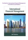 International Financial Management&comma; 11th Edition by Jeff Madura &ndash; Comprehensive Test Bank with Multiple-Choice and True&sol;False Questions and Answers 