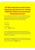 ATI RN Leadership practice Exam&NewLine;Questions and Answers A&plus; Graded&NewLine;2026&sol;2027 Edition for Guaranteed&NewLine;Distinction Success&NewLine;A nurse manager calls a meeting of the unit's staff members to discuss&NewLine;cost-containment issues&period; The nurse manager has asked for st