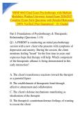 NRNP 6645 Final Exam Psychotherapy with Multiple Modalities Walden University Actual Exam 2026&sol;2027 Complete Exam-Style Questions with Detailed Rationales &vert; 100&percnt; Verified &vert; Pass Guaranteed &ndash; A&plus; Graded