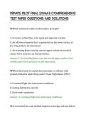 PRIVATE PILOT FINAL EXAM B COMPREHENSIVE&NewLine;TEST PAPER QUESTIONS AND SOLUTIONS&NewLine;