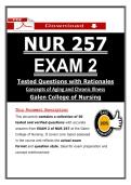 Galen NUR 257 Exam 2 &ndash; Geriatric NCLEX Questions &lpar;2026&sol;2027&rpar; Study Guide&comma; 100&percnt; Guarantee Pass