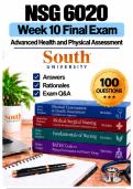 NSG 6020 Advanced Health & Physical Assessment Midterm &plus; Week 10 Final Bundle &lpar;2026&sol;2027&rpar; Actual Q&A &vert; South University A&plus; Guarantee
