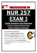 Galen NUR 257 Exam 3 &ndash; Geriatric NCLEX Questions &lpar;2026&sol;2027&rpar; Study Guide&comma; 100&percnt; Guarantee Pass
