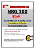 NSG 300 Exam 1 &ndash; Foundations of Nursing &vert; GCU &lpar;Latest 2026&sol;2027&rpar; Actual Questions & Answers &lpar;A&plus; Graded&rpar; &vert; Updated PDF