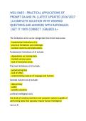 WGU D685 - PRACTICAL APPLICATIONS OF PROMPT OA AND PA &vert;LATEST UPDATED 2026&sol;2027 &vert;A COMPLETE SOLUTION WITH VERIFIED QUESTIONS AND ANSWERS WITH RATIONALES &vert;GET IT 100&percnt; CORRECT &vert;GRADED A&plus;