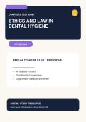 Ethics and Law in Dental Hygiene 4th Edition Test Bank Questions & Answers