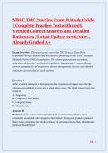NBRC TMC Practice Exam B Study Guide &vert; Complete Practice Test with 100&percnt; Verified Correct Answers and Detailed Rationales &vert; Latest Update 2026&sol;2027 - Already Graded A&plus;