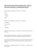NURS 251 FINAL EXAM STUDY GUIDE 2026&sol;2027 &vert; NURS 251 FINAL EXAM QUESTIONS & COMPREHENSIVE REVIEW