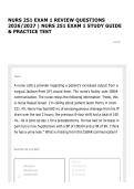 NURS 251 EXAM 1 REVIEW QUESTIONS 2026&sol;2027 &vert; NURS 251 EXAM 1 STUDY GUIDE & PRACTICE TEST