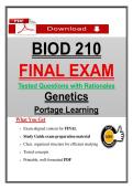 BIOD 210 Final Exam &ndash; Portage Genetics &lpar;Latest 2026&sol;2027&rpar; Actual Questions & Answers &lpar;A&plus; Graded&rpar; &vert; Updated PDF