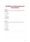 OM 300 Exam 1 Chilcutt Questions and Correct Answers