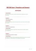 OM 300 Exam 1 Chilcutt Questions and Correct Answers