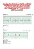 RELIAS DYSRHYTHMIA BASIC TEST 35 QUESTIONS&NewLine;AND ANSWERS 2026 &lpar;BASIC ADYSRHYTHMIA&rpar;&NewLine;EXAM 2026-2027 QUESTIONS AND CORRECT&NewLine;VERIFIED ANSWERS &sol;100&percnt; PASS SOLUTION &sol;&NewLine;ALREADY GRADED A&plus;
