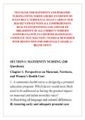 TEST BANK FOR MATERNITY AND PEDIATRIC NURSING FIFTH&comma; NORTH AMERICAN EDITION BY SUSAN RICCI&comma; TERRI KYLE&comma; SUSAN CARMAN NEW 2026-2027 UPDATE WITH ALL COMPREHENSIVE REAL EXAM QUESTIONS AND A DETAILED BREAKDOWN OF ALL CORRECT VERIFIED ANSWERS EXAM PLUS CERTIFI