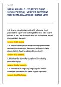SARAH MICHELLE LIVE REVIEW GUIDE &vert; &NewLine;2026&sol;2027 EDITION &vert; VERIFIED QUESTIONS &NewLine;WITH DETAILED ANSWERS &vert; BRAND NEW&excl;