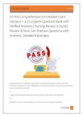 ATI RN Comprehensive Exit Retake Exam &NewLine;Versions 1&ndash;4 &vert; Complete Question Bank with &NewLine;Verified Answers &vert; Nursing Review 2025&sol;26&vert; &NewLine;Review & Next Gen Practice Questions with &NewLine;Answers&comma; Detailed Rationales 
