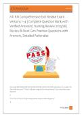 ATI RN Comprehensive Exit Retake Exam &NewLine;Versions 1&ndash;4 &vert; Complete Question Bank with &NewLine;Verified Answers &vert; Nursing Review 2025&sol;26&vert; &NewLine;Review & Next Gen Practice Questions with &NewLine;Answers&comma; Detailed Rationales 