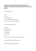 NURSING 251 EXAM 2 ABDOMINAL ASSESSMENT 2026&sol;2027 &vert; NURSING 251 ABDOMINAL ASSESSMENT QUESTIONS&comma; STUDY GUIDE & REVIEW
