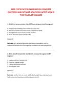 ARFF CERTIFICATION EXAMINATION COMPLETE &NewLine;QUESTIONS AND DETAILED SOLUTIONS LATEST UPDATE &NewLine;THIS YEAR JUST RELEASED