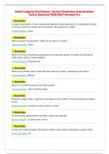 Hotel Lodging Final Exam &vert; Actual Questions And Answers&NewLine;Latest Updated 2026&sol;2027 &lpar;Graded A&plus;&rpar;