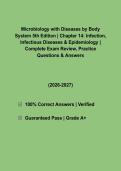 Microbiology with Diseases by Body System 5th Edition &vert; Chapter 14 Infection&comma; Infectious Diseases & Epidemiology &vert; Practice Questions & Answers &vert; 2026&sol;2027&NewLine;