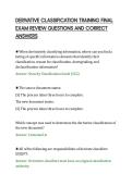 DERIVATIVE CLASSIFICATION TRAINING FINAL&NewLine;EXAM REVIEW QUESTIONS AND CORRECT&NewLine;ANSWERS