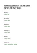DERMATOLOGY RESULTS COMPREHENSIVE&NewLine;REVIEW AND STUDY GUIDE&NewLine;