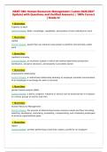 HRMT 386 Unit 7 & 8 Exam Prep &lpar; Latest 2026&sol;2027 Update&rpar; with&NewLine;Questions and Verified Answers&vert; &vert; 100&percnt; Correct &vert; Grade A&plus;
