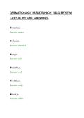 DERMATOLOGY RESULTS HIGH YIELD REVIEW&NewLine;QUESTIONS AND ANSWERS&NewLine;