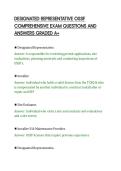 DESIGNATED REPRESENTATIVE OSSF&NewLine;COMPREHENSIVE EXAM QUESTIONS AND&NewLine;ANSWERS GRADED A&plus;