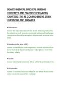 DEWIT&rsquo;S MEDICAL SURGICAL NURSING&NewLine;CONCEPTS AND PRACTICE STROMBERG&NewLine;CHAPTERS 1 TO 48 COMPREHENSIVE STUDY&NewLine;QUESTIONS AND ANSWERS