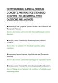 DEWIT&rsquo;S MEDICAL SURGICAL NURSING&NewLine;CONCEPTS AND PRACTICE STROMBERG&NewLine;CHAPTERS 1 TO 48 ESSENTIAL STUDY&NewLine;QUESTIONS AND ANSWERS&NewLine;