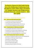 Test Bank for Maternal & Child Health Nursing&colon; Care of the Childbearing & Childrearing Family 9th Edition by JoAnne Silbert-Flagg &vert; All Chapters 1-56 &vert; Complete Questions with Verified Answers & Detailed Rationales &vert; Already Graded A&plus; &vert; 2026&sol;2027 Update&NewLine;