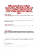 NBME CBSE&colon; PUBLIC HEALTH &NewLine;SCIENCES PT&period; 1 ALL QUESTIONS AND &NewLine;WELL ELABORATED ANSWERS TOP &NewLine;RATED VERSION A&plus; GRADED&vert;BRAND &NewLine;NEW&excl; 
