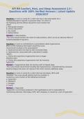 ATI RN Comfort&comma; Rest&comma; and Sleep Assessment 2&period;0 &vert;&NewLine;Questions with 100&percnt; Verified Answers &vert; Latest Update&NewLine;2026&sol;2027