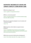 DIAGNOSTIC MICROBIOLOGY MAHON AND&NewLine;LEHMAN COMPLETE COURSE REVIEW GUIDE&NewLine;