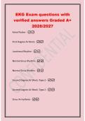 EKG Exam questions with&NewLine;verified answers Graded A&plus;&NewLine;2026&sol;2027