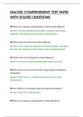 DIALYSIS COMPREHENSIVE TEST PAPER&NewLine;WITH SOLVED QUESTIONS