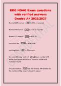EKG HOAG Exam questions&NewLine;with verified answers&NewLine;Graded A&plus; 2026&sol;2027&NewLine;Normal QSR interval -0&period;04-0&period;12 seconds&NewLine;Normal PR interval -0&period;12-0&period;20 seconds&NewLine;Normal QT interval -0&period;36-0&period;44&NewLine;one small box -0&period;04 seconds&NewLine;