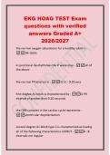 ECG Study Guide - Hoag Hospital Exam questions with verified answers Graded A&plus; 2026&sol;2027 Cardiac Conduction&colon; Normal Electricity Pathway - The SA node is the heart's primary pacemaker&period; Electrical firing starts in the SA node&comma; then travels thro