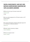 DIGITAL RADIOGRAPHY AND PACS 3RD&NewLine;EDITION CARTER REVIEW QUESTION SET&NewLine;WITH ACCURATE ANSWERS
