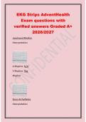 EKG Strips AdventHealth&NewLine;Exam questions with&NewLine;verified answers Graded A&plus;&NewLine;2026&sol;2027&NewLine;Junctional Rhythm&NewLine;Interpretation&NewLine;