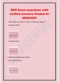 EKG Exam questions with&NewLine;verified answers Graded A&plus;&NewLine;2026&sol;2027&NewLine;What type of artifact is shown in the figure below&quest;&NewLine;Somatic tremor
