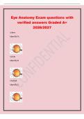 Eye Anatomy Exam questions with&NewLine;verified answers Graded A&plus;&NewLine;2026&sol;2027