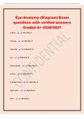 Eye Anatomy &lpar;Diagram&rpar; Exam&NewLine;questions with verified answers&NewLine;Graded A&plus; 2026&sol;2027&NewLine;sclera - Identify A&colon;&NewLine;cornea - Identify B&NewLine;choroid - Identify C&colon;&NewLine;iris - Identify D